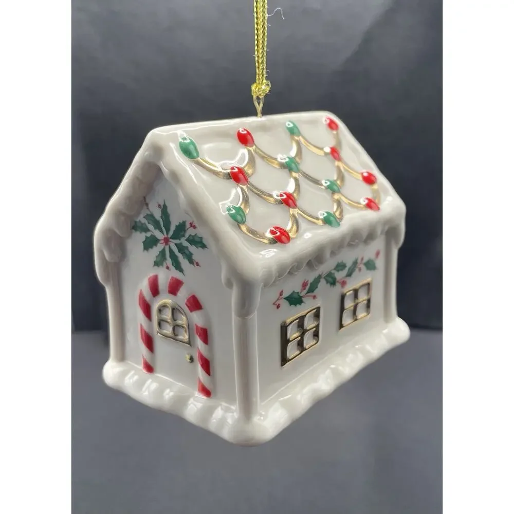 Lenox Gingerbread House‎ Christmas Ornament. Porcelain New Opened For Pics Only